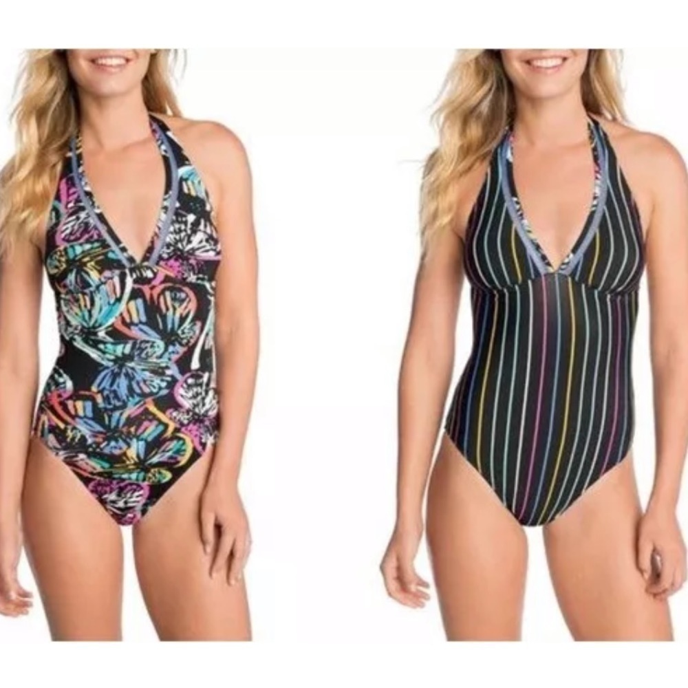 Vera BRADLEY Butterfly Halter Reversible Swimsuit